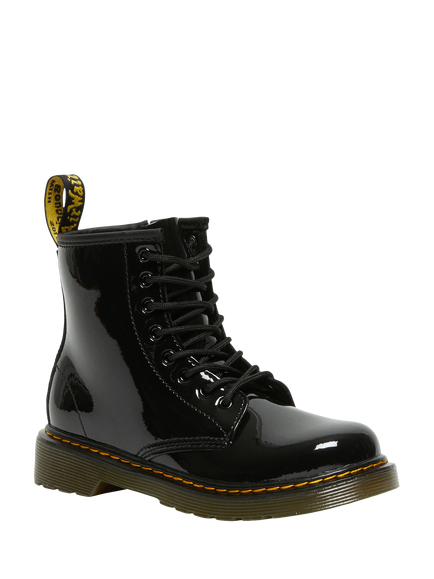 Dr. Martens Kids' 1460 Patent Leather Lace Up Boots, Black - view 2, Black