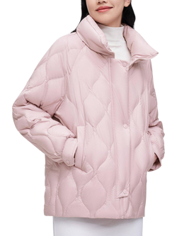 Bosideng Contrast Trim Weightless Down Jacket, Rosy Brown