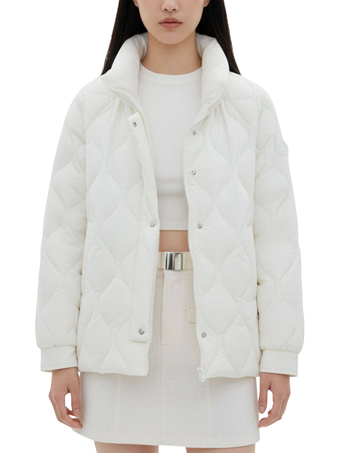 Product image 1 of 5, which shows Bosideng Contrast Trim Weightless Down Jacket, Oyster Grey, 4