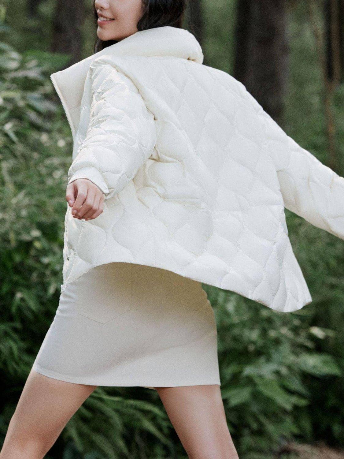 Product image 4 of 5, which shows Bosideng Contrast Trim Weightless Down Jacket, Oyster Grey, 4