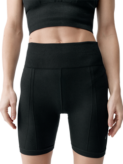 Born Living Yoga India Seamless Sports Shorts, Black, Black