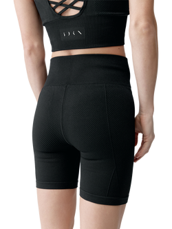 Born Living Yoga India Seamless Sports Shorts, Black - view 2, Black