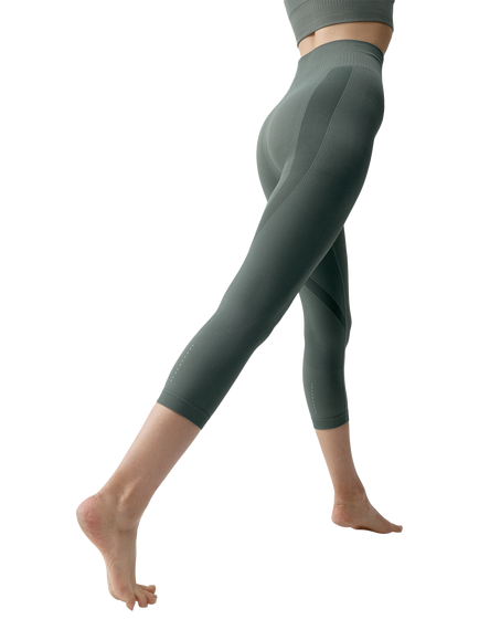 Born Living Yoga Eris Cropped Leggings, Tea - view 2, Tea