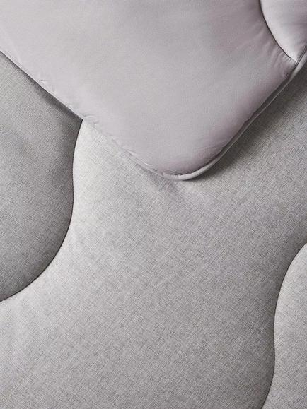 Night Lark Soft Weave Coverless Duvet, 4.5 Tog, Stone Grey - view 2, Stone Grey