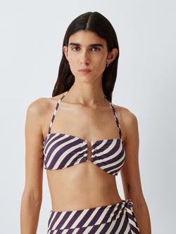 John Lewis Cruz Bandeau Bikini Top, Plum Multi, Plum Multi