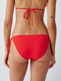 John Lewis Las Flores String Tie Bikini Bottoms, Red - view 2, Red