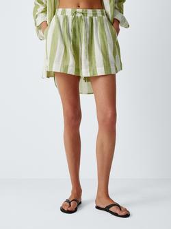 John Lewis Stripe Beach Shorts, Green