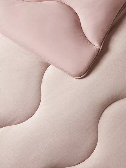 Night Lark Soft Weave Coverless Duvet, 4.5 Tog, Dusky Rose - view 2, Dusky Rose