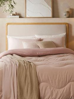Night Lark Soft Weave Coverless Duvet, 10.5 Tog, Dusky Rose, Dusky Rose