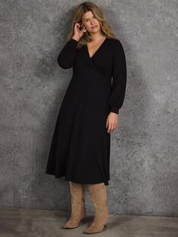 Live Unlimited Curve Jersey Wrap Dress, Black, Black