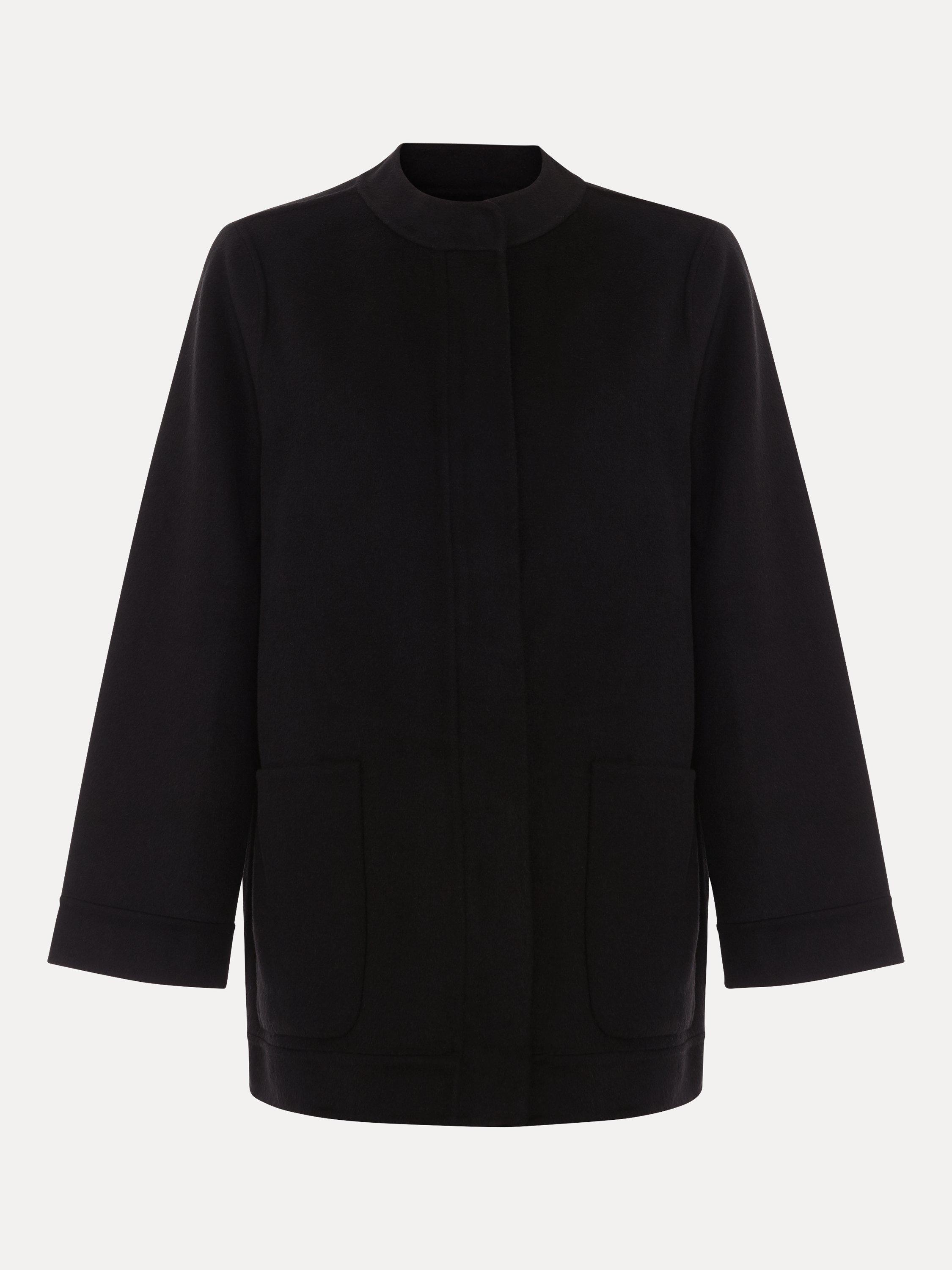 Product image 5 of 9, which shows Phase Eight Daria Wool Blend Coat, Black, 8