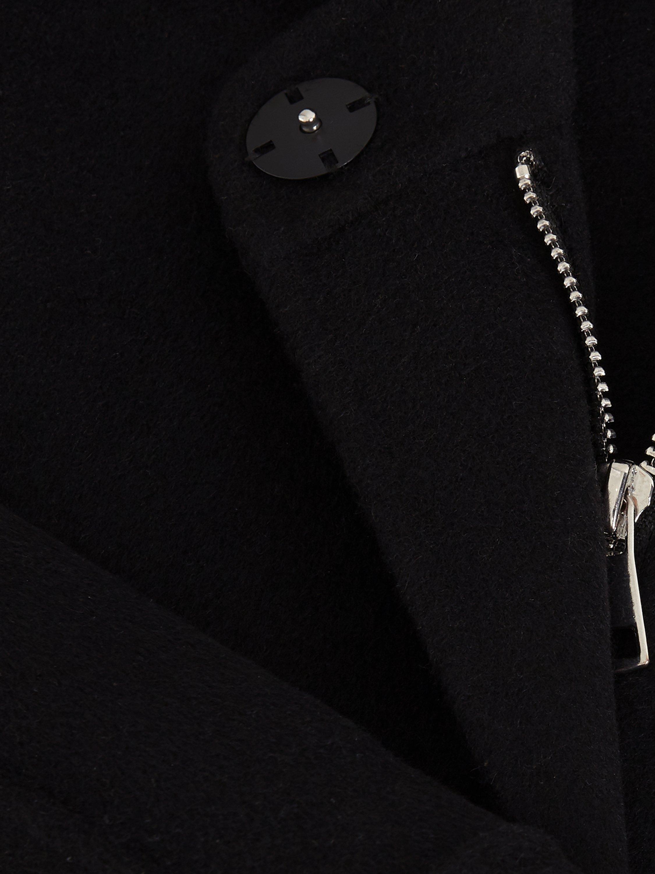 Product image 6 of 9, which shows Phase Eight Daria Wool Blend Coat, Black, 8