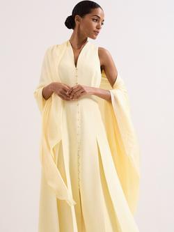 Phase Eight Oversized Lightweight Scarf, Pale Yellow - view 2, Pale Yellow