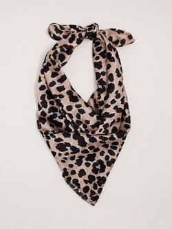 Phase Eight Leopard Print Scarf, Neutral, Neutral