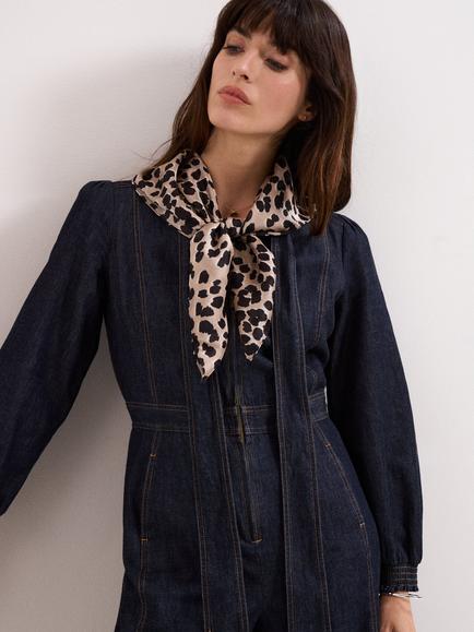 Phase Eight Leopard Print Scarf, Neutral - view 2, Neutral