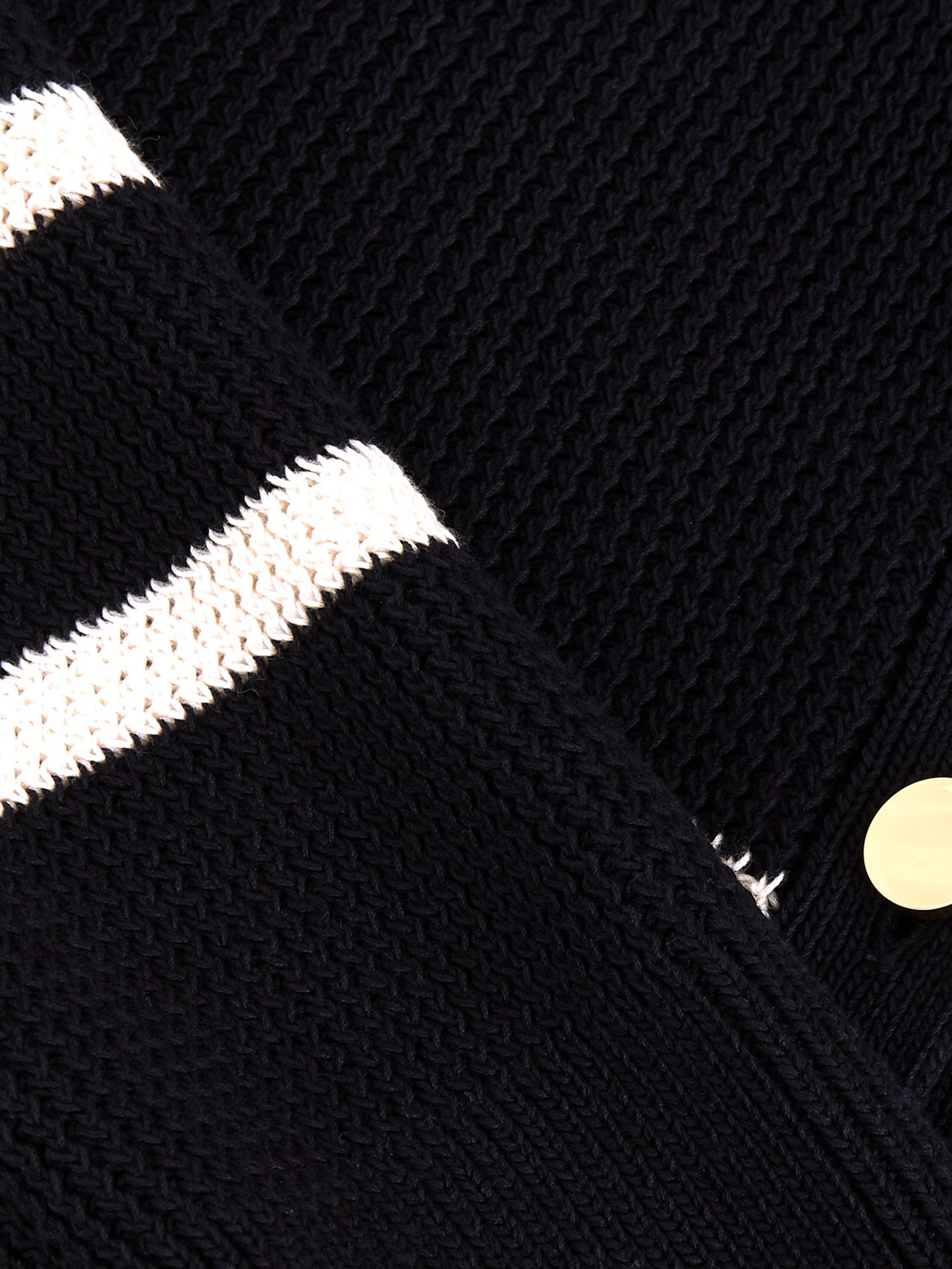 Product image 6 of 10, which shows Phase Eight Grace Stripe Cardigan, Navy/Ivory, XS