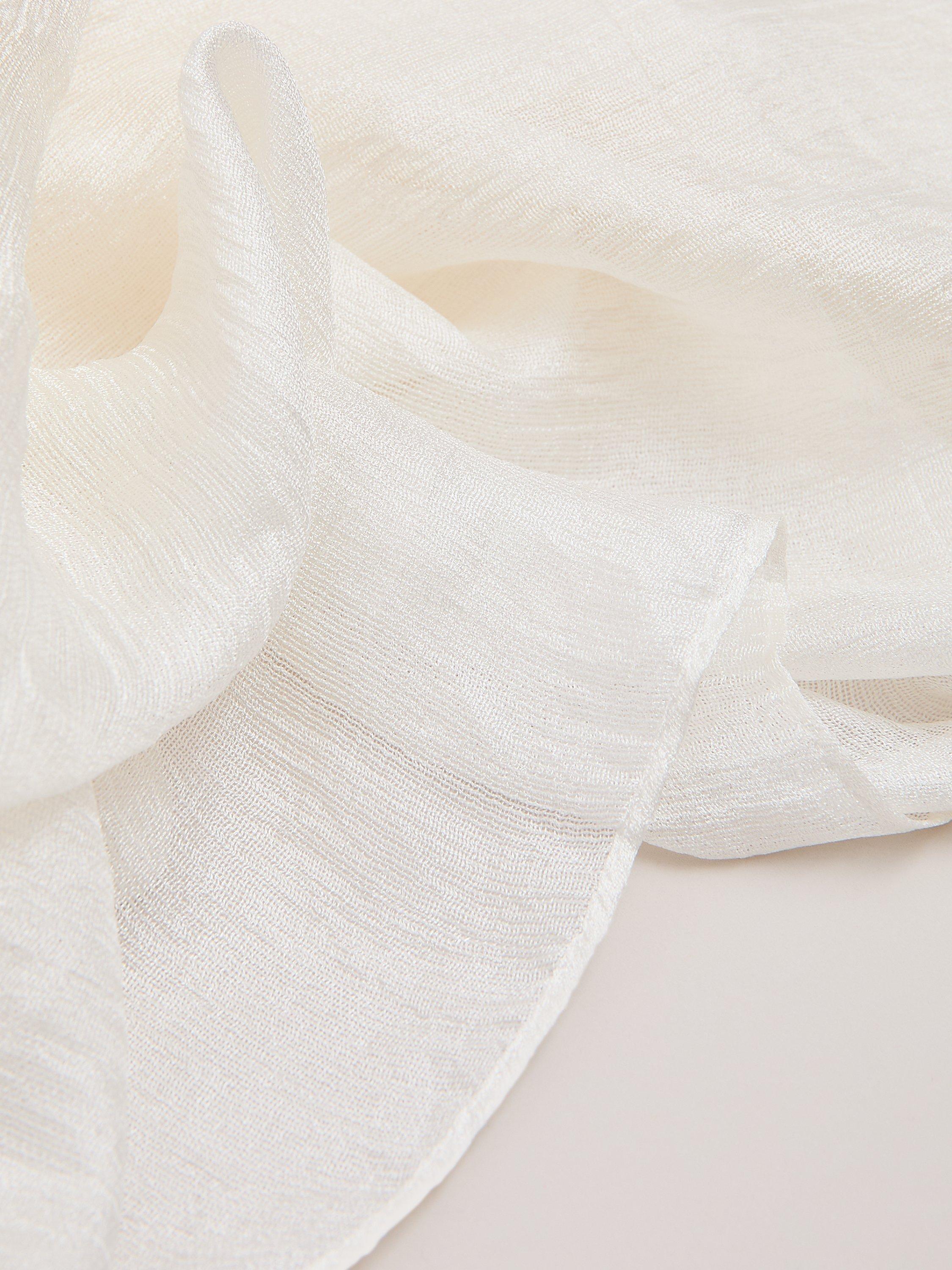 Product image 5 of 5, which shows Phase Eight Lightweight Bridal Scarf, Ivory, One Size