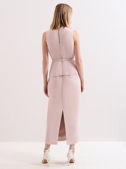 Phase Eight Hilda Tailored Midaxi Dress, Pale Pink - view 2, Pale Pink