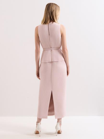 Phase Eight Hilda Tailored Midaxi Dress, Pale Pink - view 2, Pale Pink