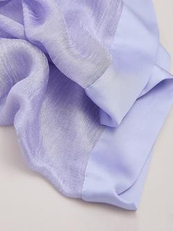 Phase Eight Satin Trim Scarf, Pale Blue - view 2, Pale Blue