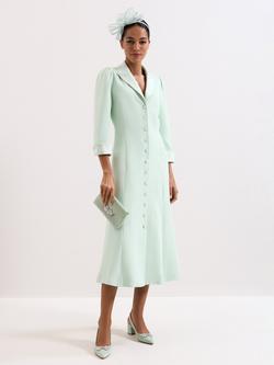 Phase Eight Paloma Tux Midi Dress, Pale Green
