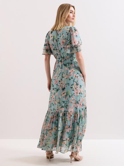 Phase Eight Petite Floral Violet Dress - view 2, Multi