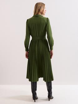Phase Eight Pleated Midi Dress - view 2, Green