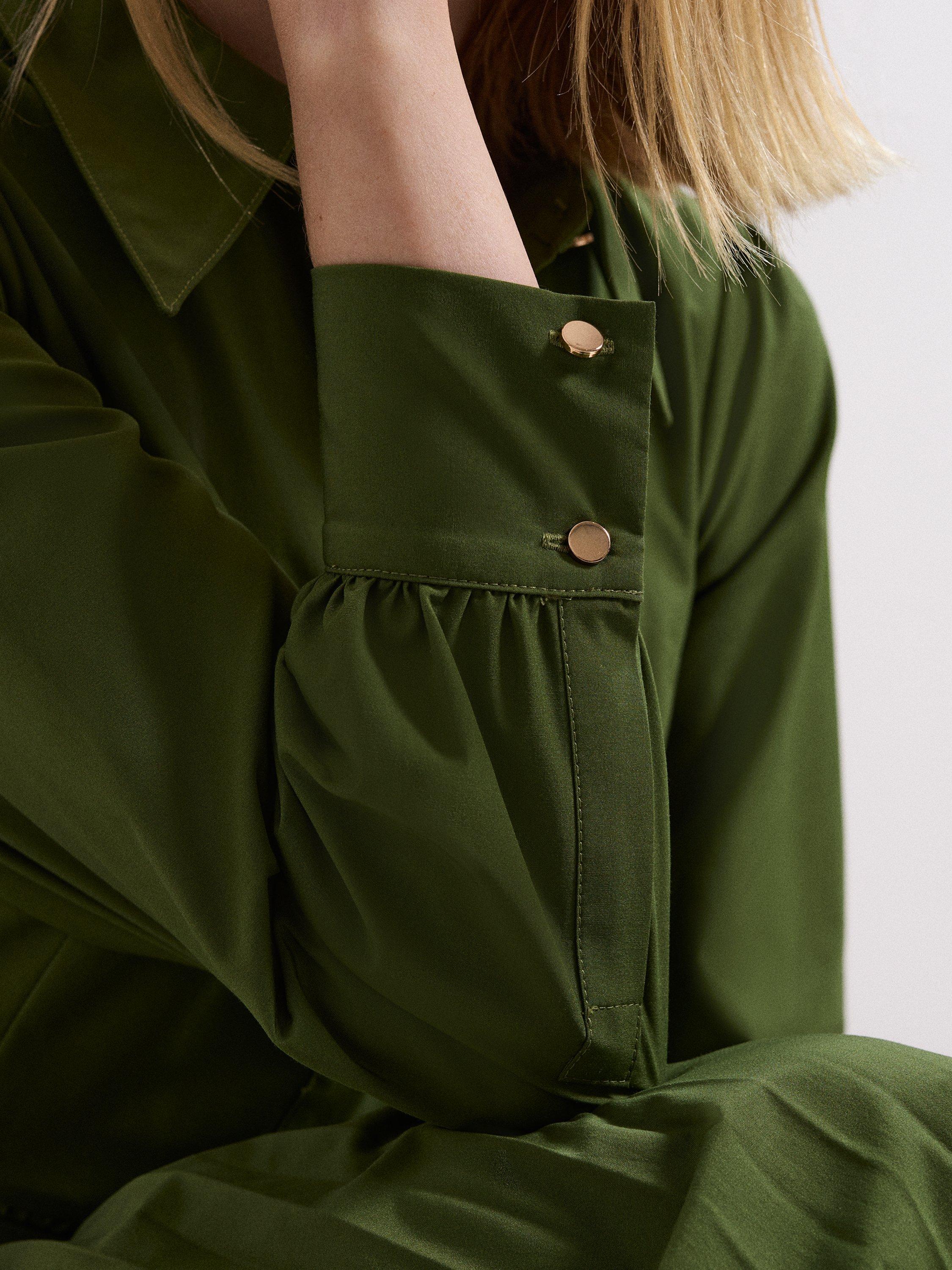 Product image 10 of 10, which shows Phase Eight Pleated Midi Dress, Green, 6