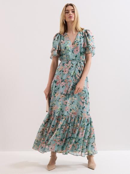 Phase Eight Violet Floral Maxi Dress, Multi