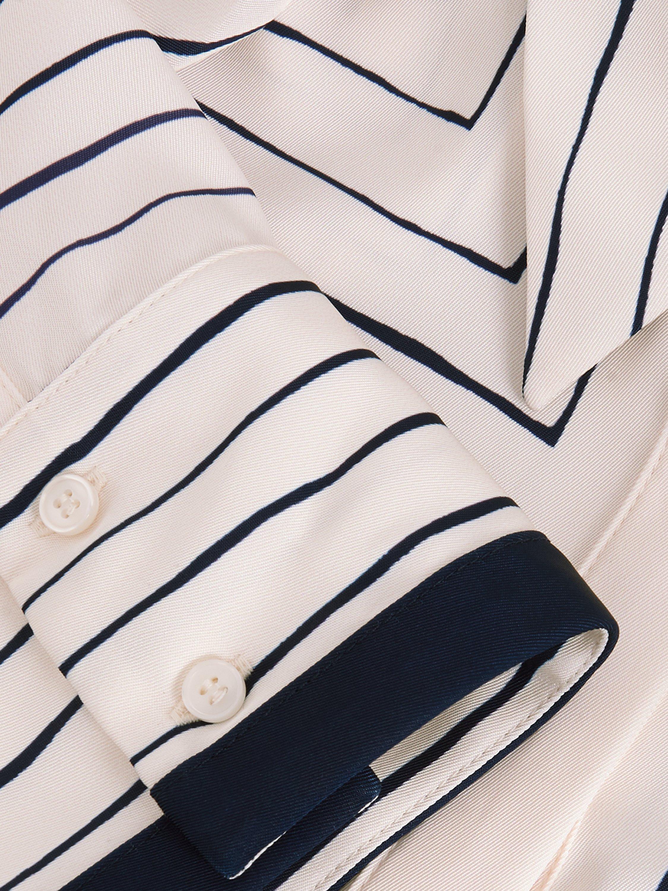 Product image 6 of 7, which shows Phase Eight Geometric Wide Leg Jumpsuit, Navy/Ivory, 6