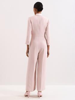 Phase Eight Mirella V-Neck Tux Jumpsuit - view 2, Pale Pink