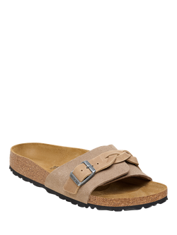 Birkenstock Oita Suede Braided Sandals, Taupe - view 2, Taupe