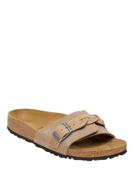 Birkenstock Oita Suede Braided Sandals, Taupe - view 2, Taupe