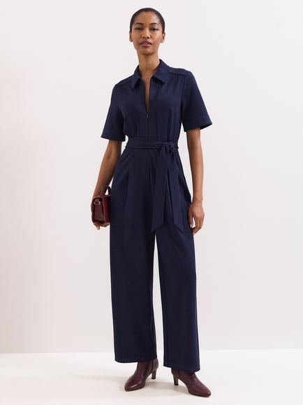Phase Eight Tabitha Tailored Jumpsuit, Navy, Navy