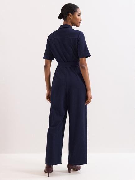 Phase Eight Tabitha Tailored Jumpsuit, Navy - view 2, Navy