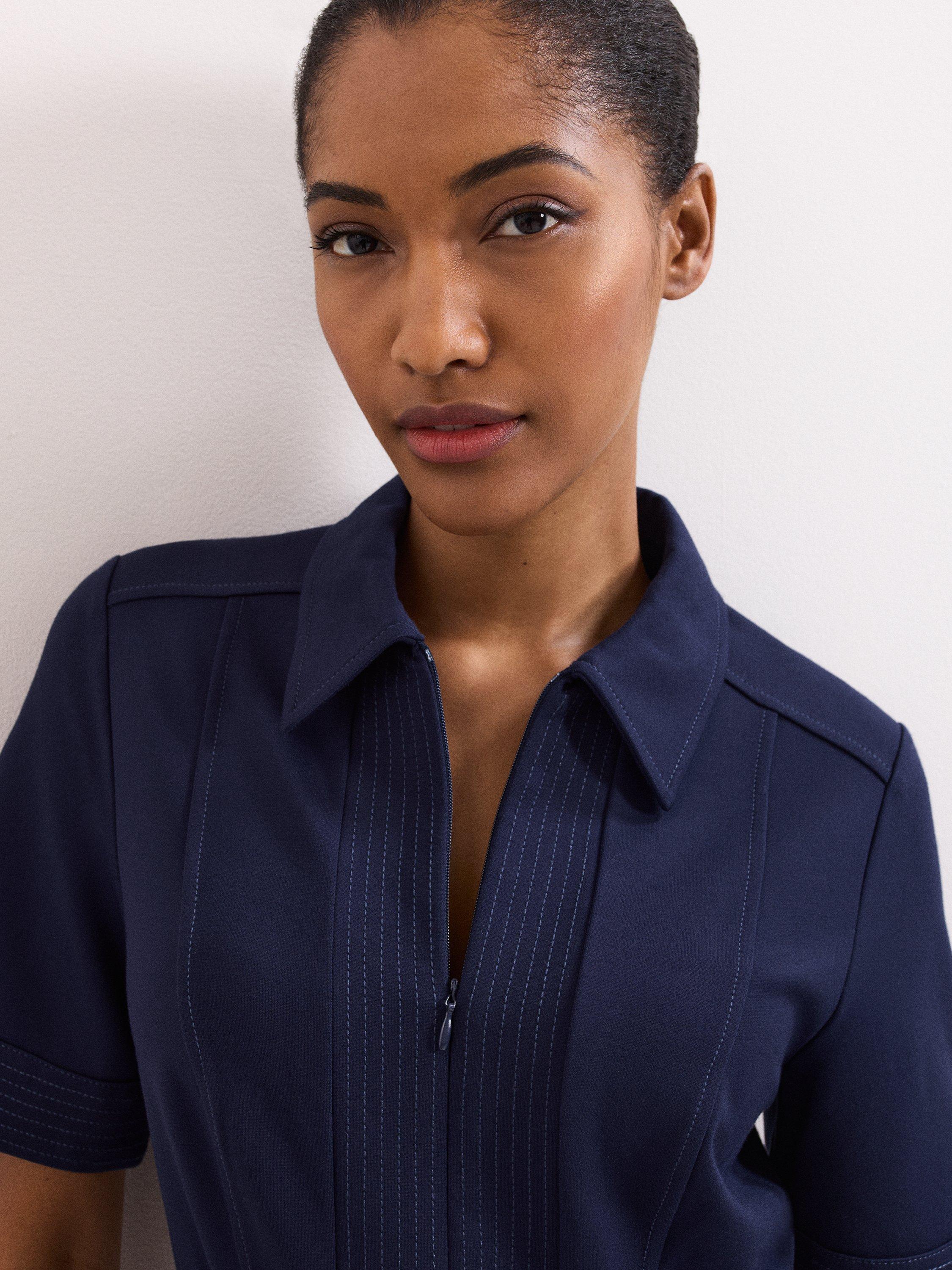 Product image 4 of 8, which shows Phase Eight Tabitha Tailored Jumpsuit, Navy, 6