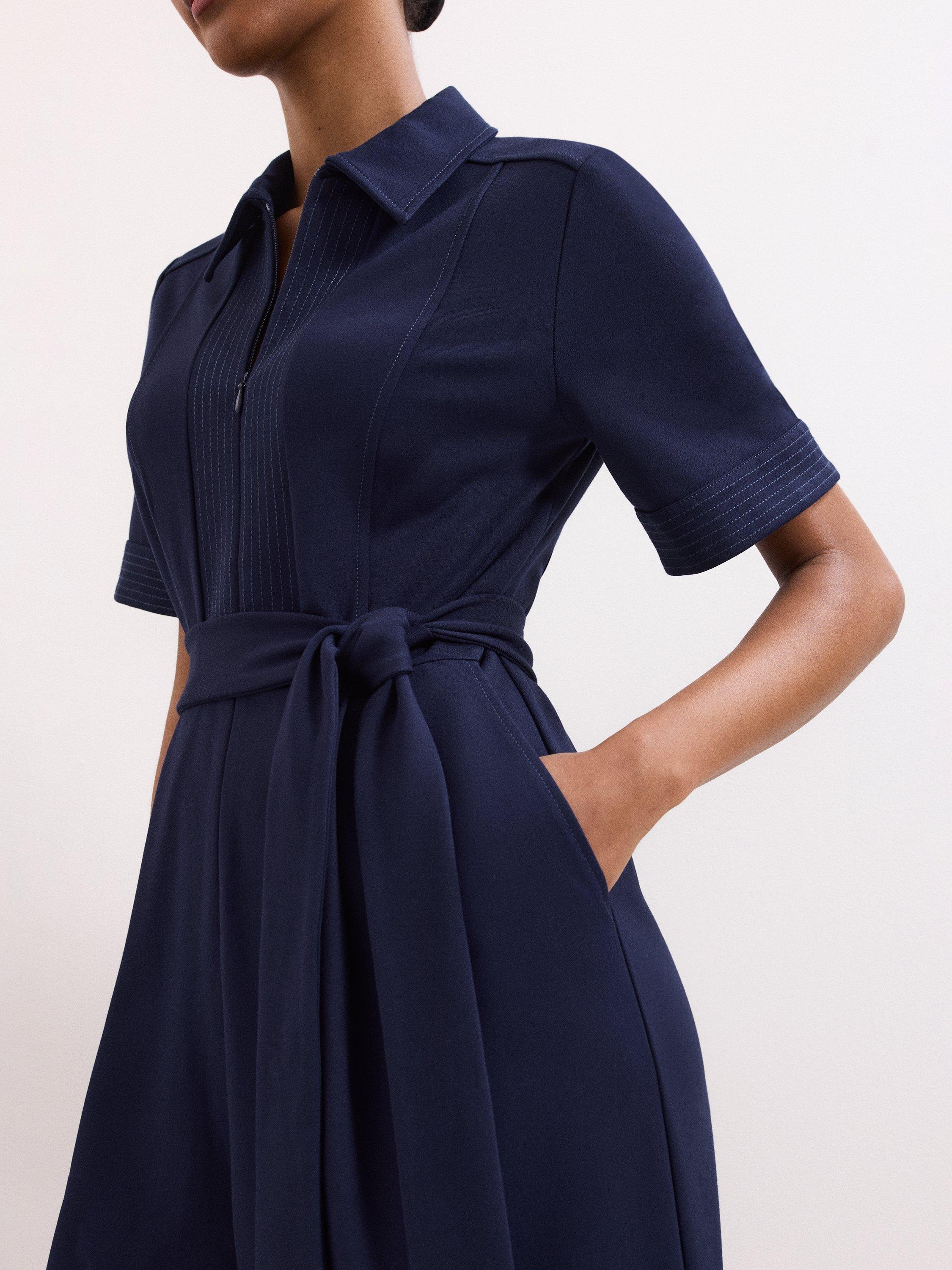 Product image 8 of 8, which shows Phase Eight Tabitha Tailored Jumpsuit, Navy, 6