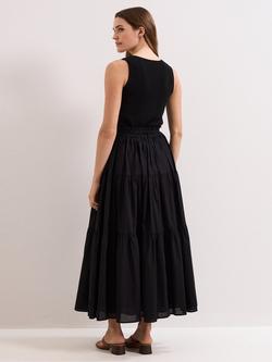 Phase Eight Alva Tiered Maxi Skirt, Black - view 2, Black