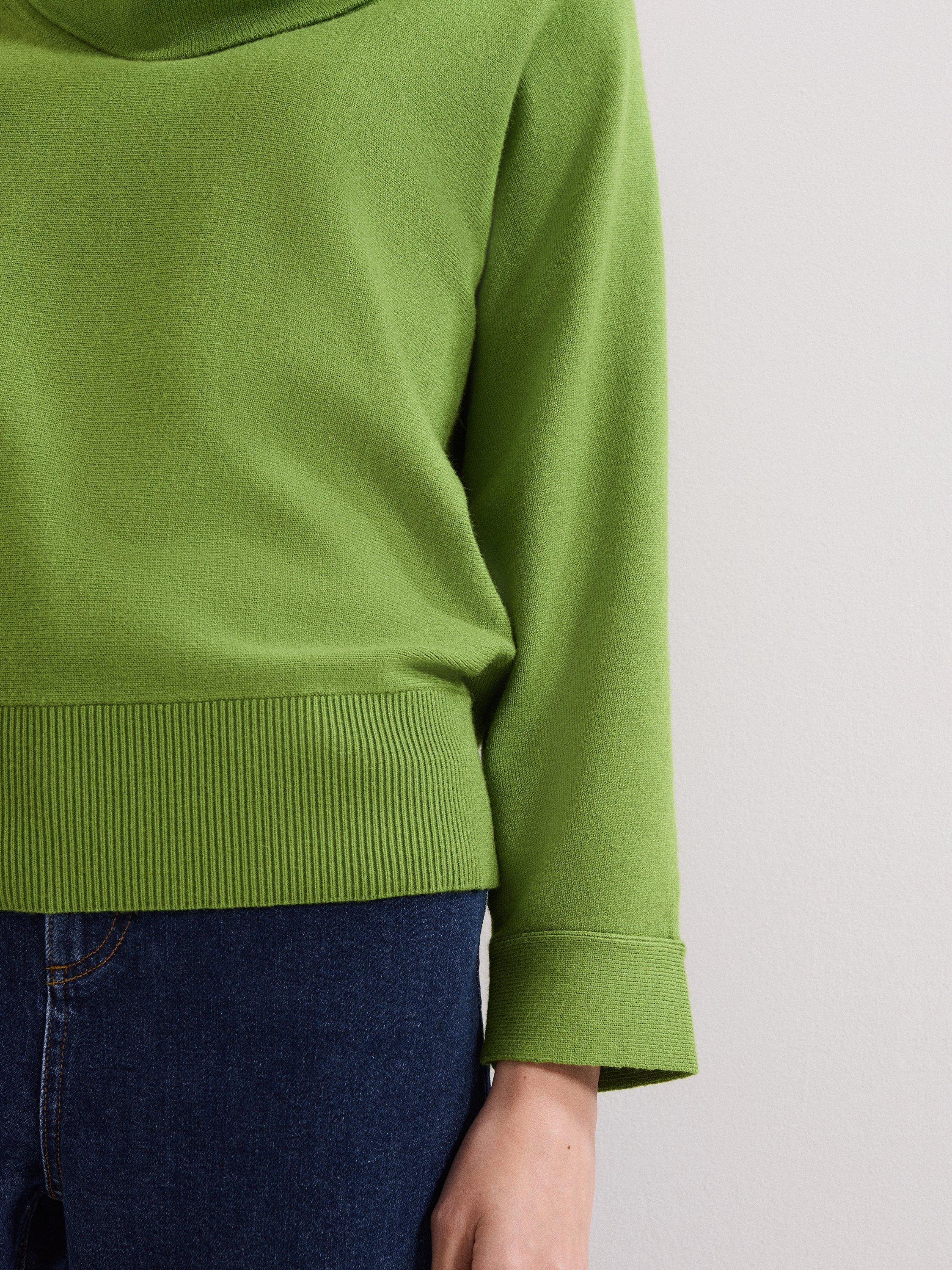 Product image 8 of 9, which shows Phase Eight Rosalie Cowl Jumper, Green, XS