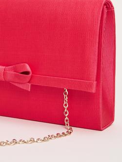 Phase Eight Grosgrain Bow Clutch Bag, Pink - view 2, Pink