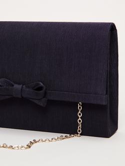 Phase Eight Grosgrain Bow Clutch Bag, Navy - view 2, Navy