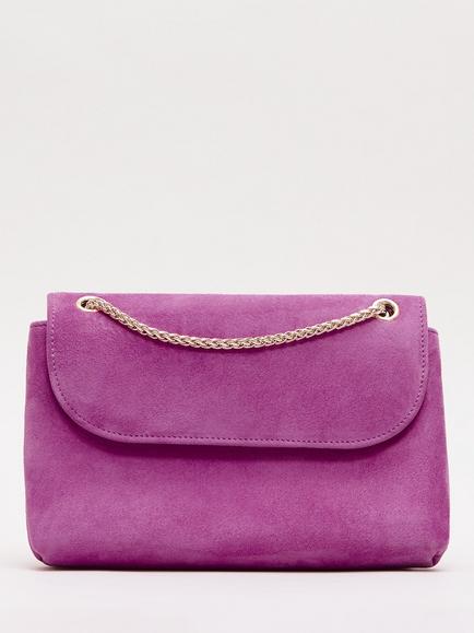 Phase Eight Suede Slutch Bag, Pink