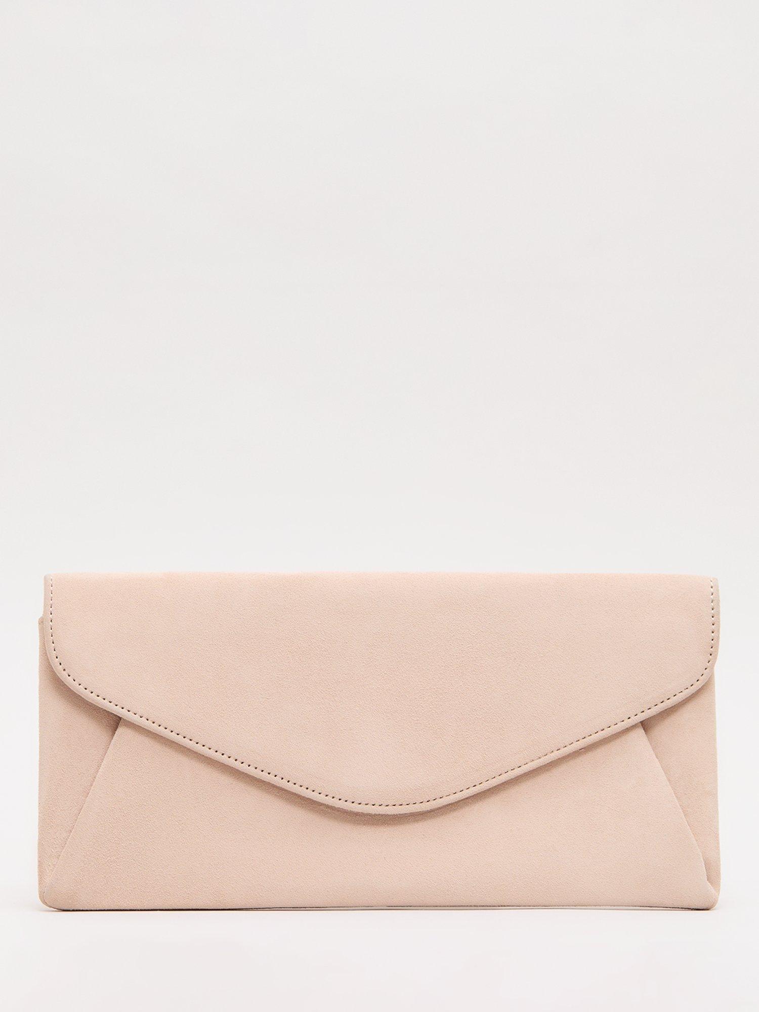 Product image 1 of 11, which shows Phase Eight Suede Clutch Bag , Neutral, One Size