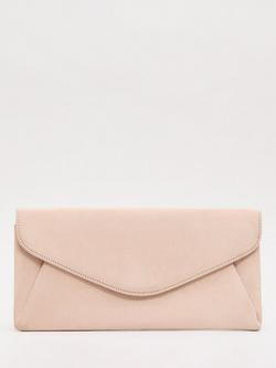 Phase Eight Suede Clutch Bag, Neutral
