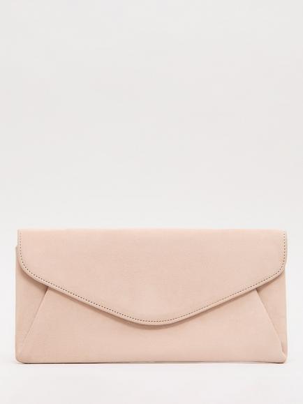 Phase Eight Suede Clutch Bag, Neutral