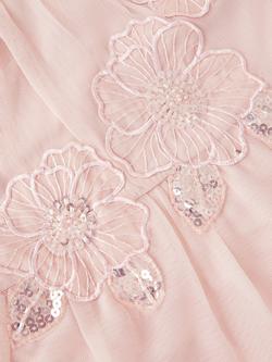 Monsoon Kids' Leila Corsage Embroidered Dress, Pale Pink - view 2, Pale Pink