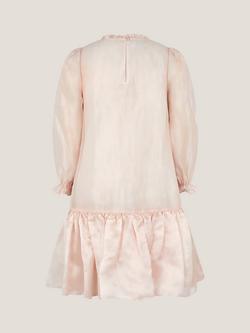 Monsoon Kids' Nicolette Embroidered Collar Dress, Gold - view 2, Gold