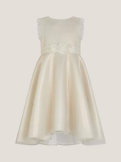 Monsoon Kids' Principesa Appliqué Rose Sparkle Dress, Gold - view 2, Gold