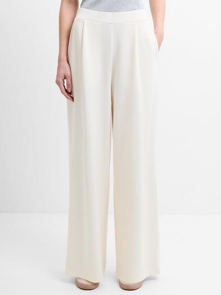 French Connection Wren Wide Leg Trousers, Porcelain Cream - view 2, Porcelain Cream