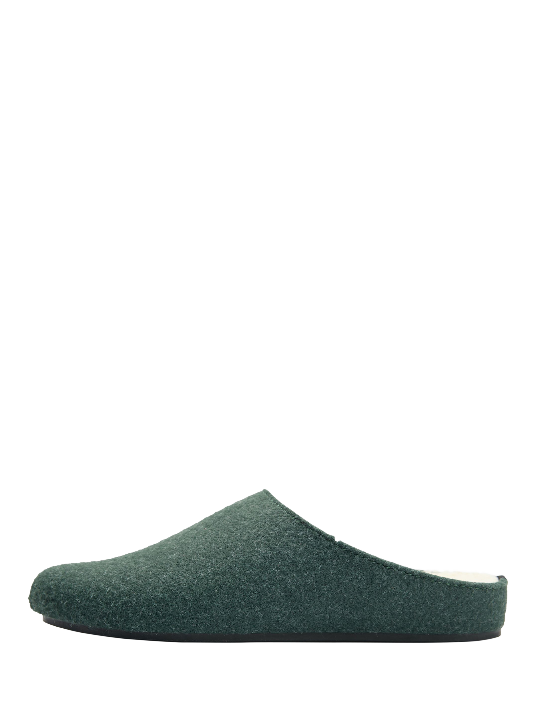 Product image 6 of 6, which shows V.GAN Date Mule Slippers, Dark Green, 7